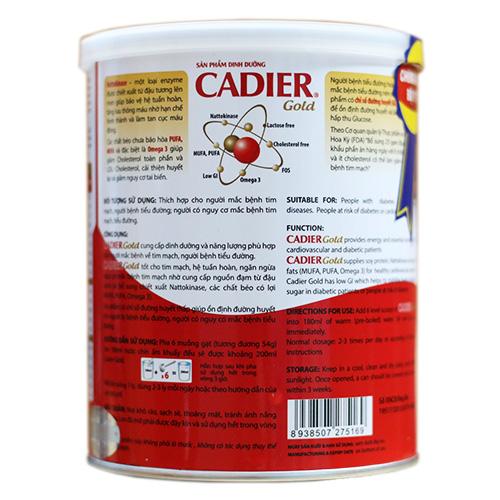 Sữa Cadier Gold Cho người Tiểu đườngTim mạch