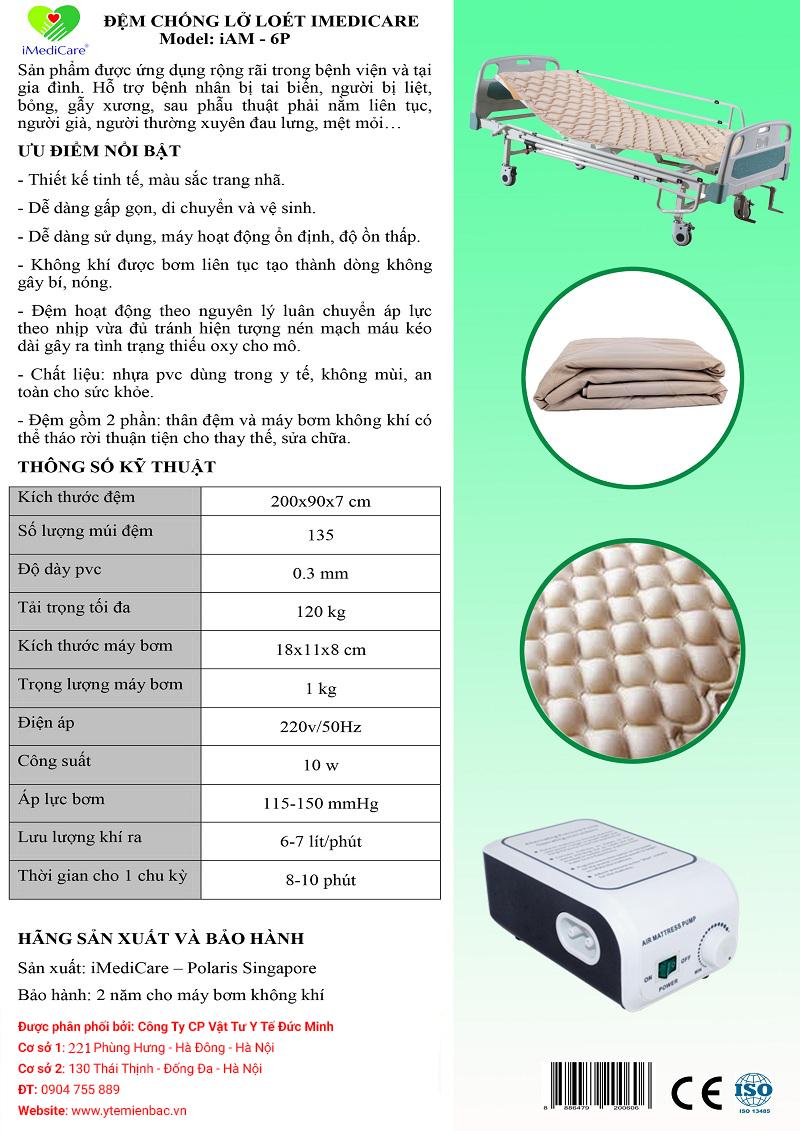 Nệm Hơi Chống Loét Imedicare IAM-6P