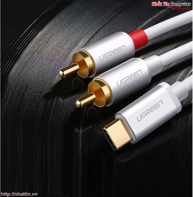 Cáp chuyển đổi USB Type C to RCA dài 1m Ugreen 30734
