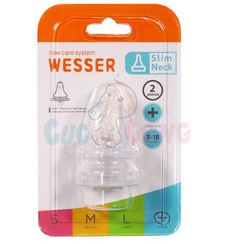 Ty thay bình sữa cổ thường Wesser size +