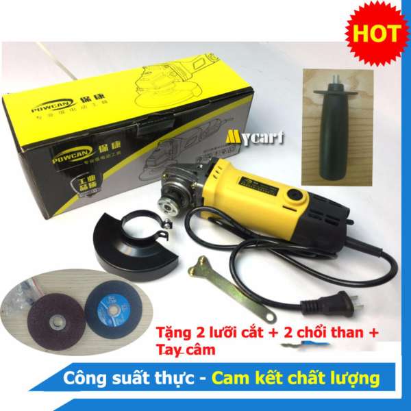 Máy mài góc, máy cắt cầm tay Powcan Full đồ- Hàng Trung Ương