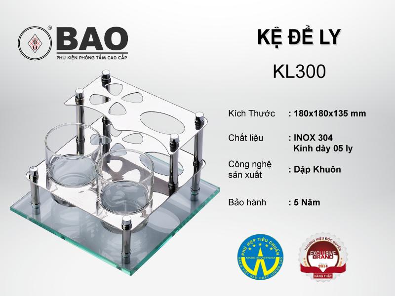 Kệ để 2 ly vuông BAO KL300 (INOX 304)