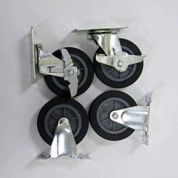 Bộ 4 bánh xe đẩy đường kính 100mm chịu tải trọng 170kg , có chốt hãm