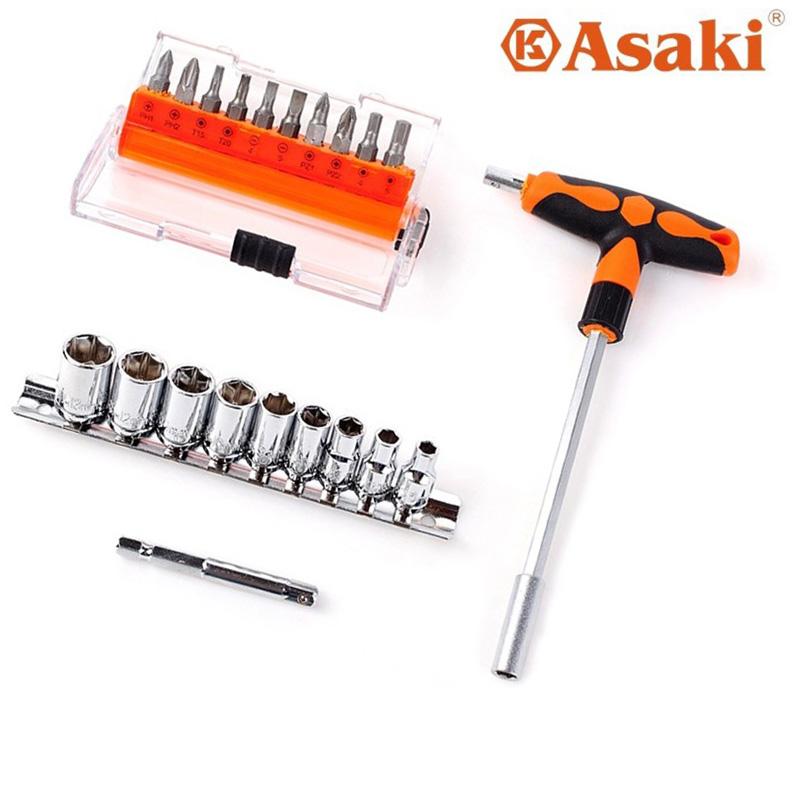 Đầu tuýp và bộ mũi vít Asaki AK-6357