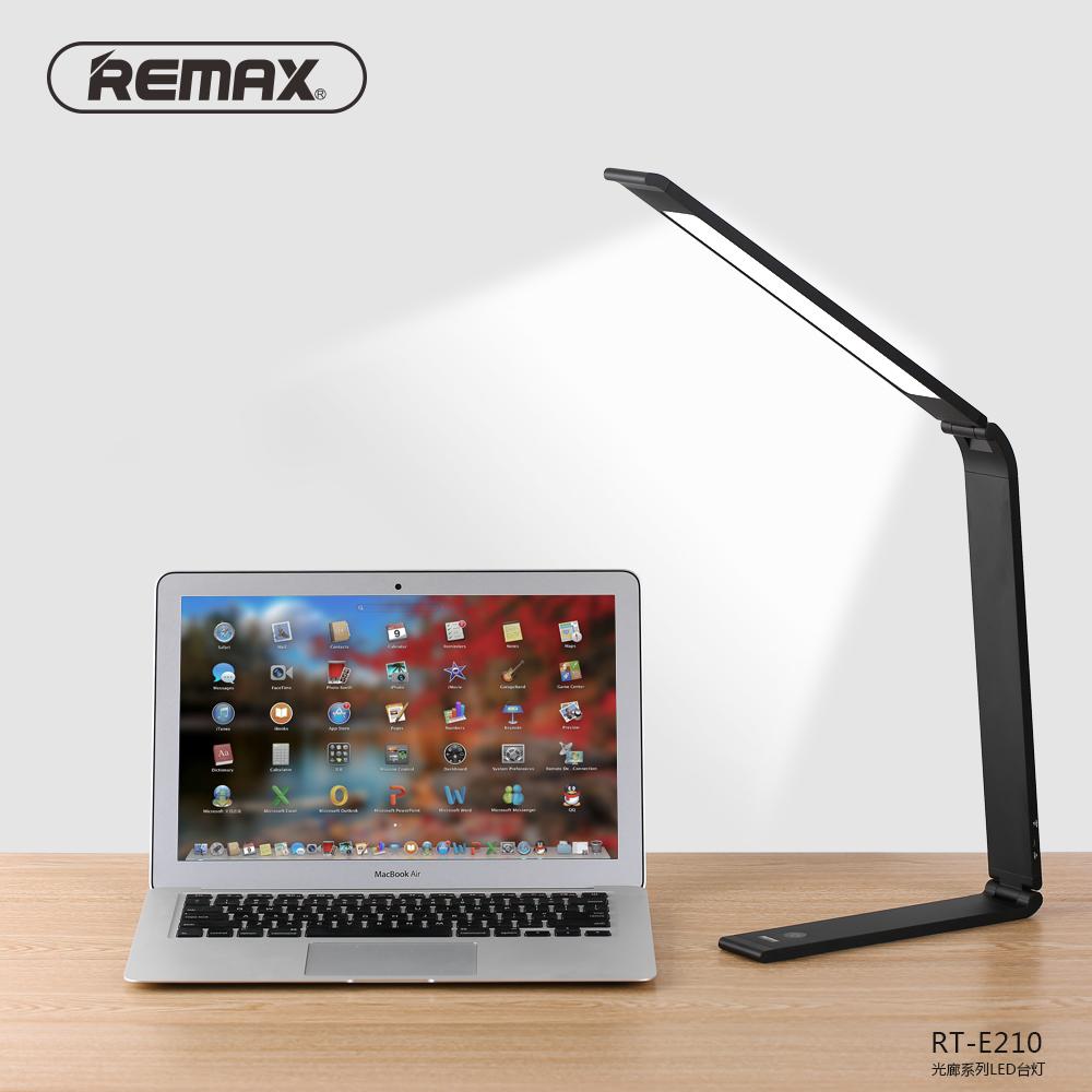 Đèn học, đèn bàn công nghệ LED tích điện thông minh chống cận đa chức năng thiết kế nhôm cao cấp Remax RT - E210