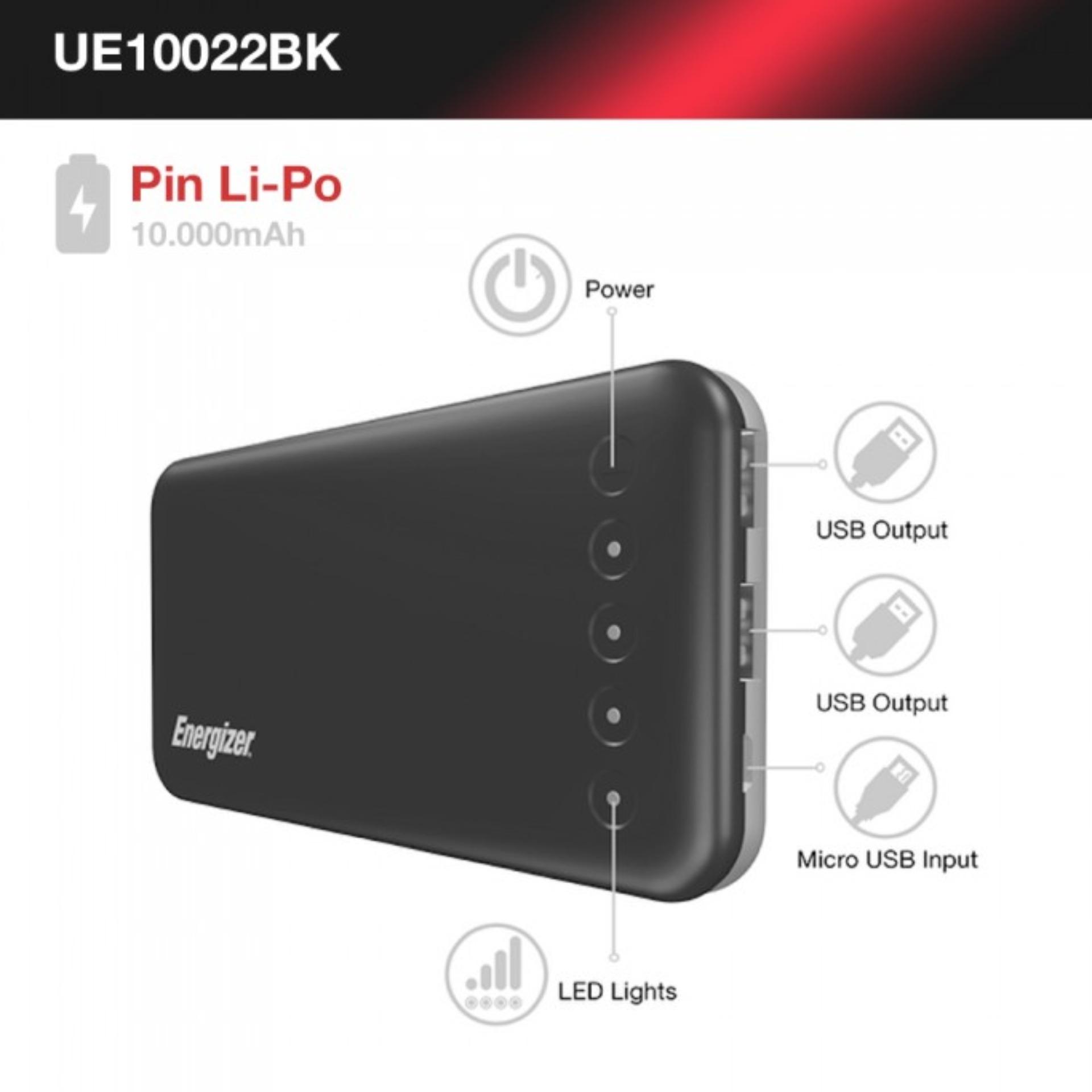 Pin dự phòng Energizer UE10022 - 10000 mAh