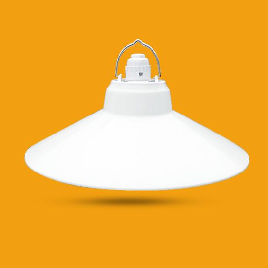 Bộ Chao đèn Chóa đèn nhựa trắng ngoài trời 25cm và đui E27 Kín nước