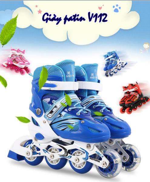 Giày trượt Patin 4 bánh phát sáng Long Feng cao cấp siêu bền bỉ