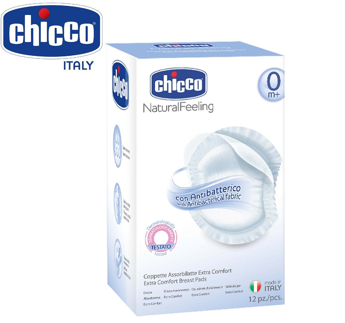 Miếng lót thấm sữa Chicco chống khuẩn 12pcs