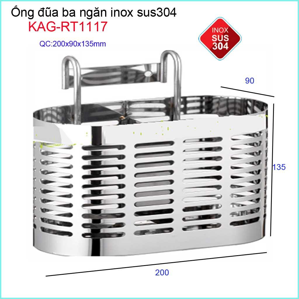 ỐNG ĐŨA 3 NGĂN INOX KAG-RT1117