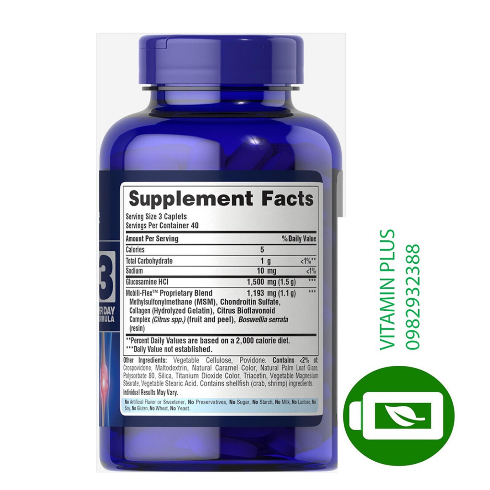Glucosamine Chondroitin MSM Puritan's Pride 120 viên