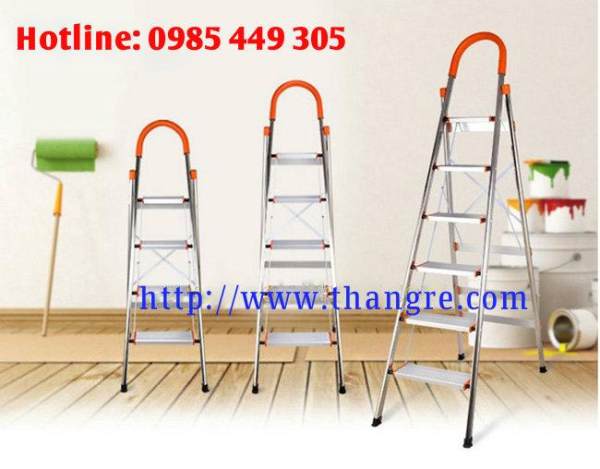 Thang nhôm inox tay vịn cao 1,5m Nikita Nhật Bản (IN06)
