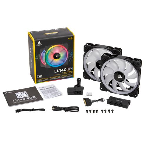 Fan case Corsair LL140 RGB 140mm Dual Light Loop RGB LED 2 Fan Pack