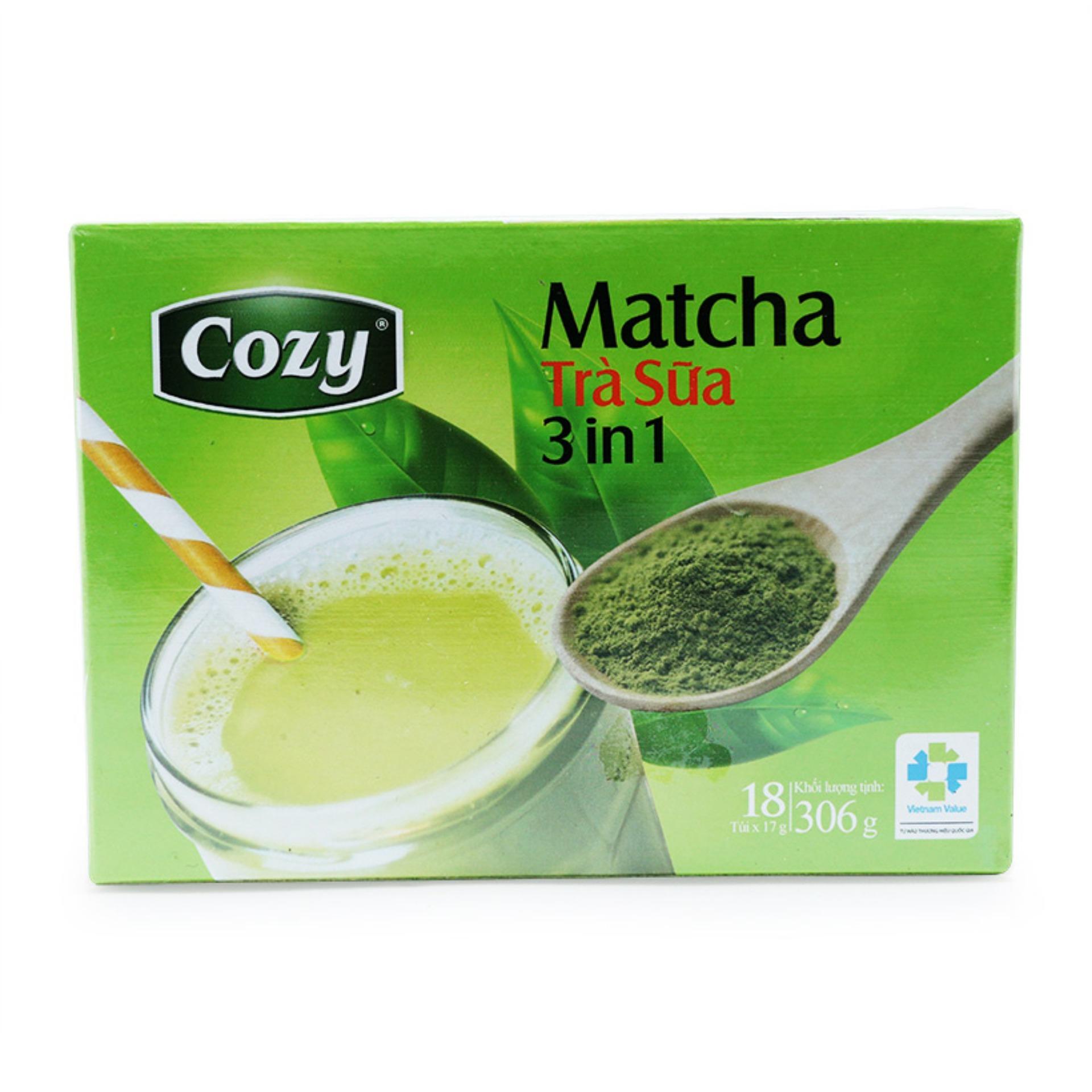 Trà Sữa Cozy Matcha 3in1 306g combo 2 hộp