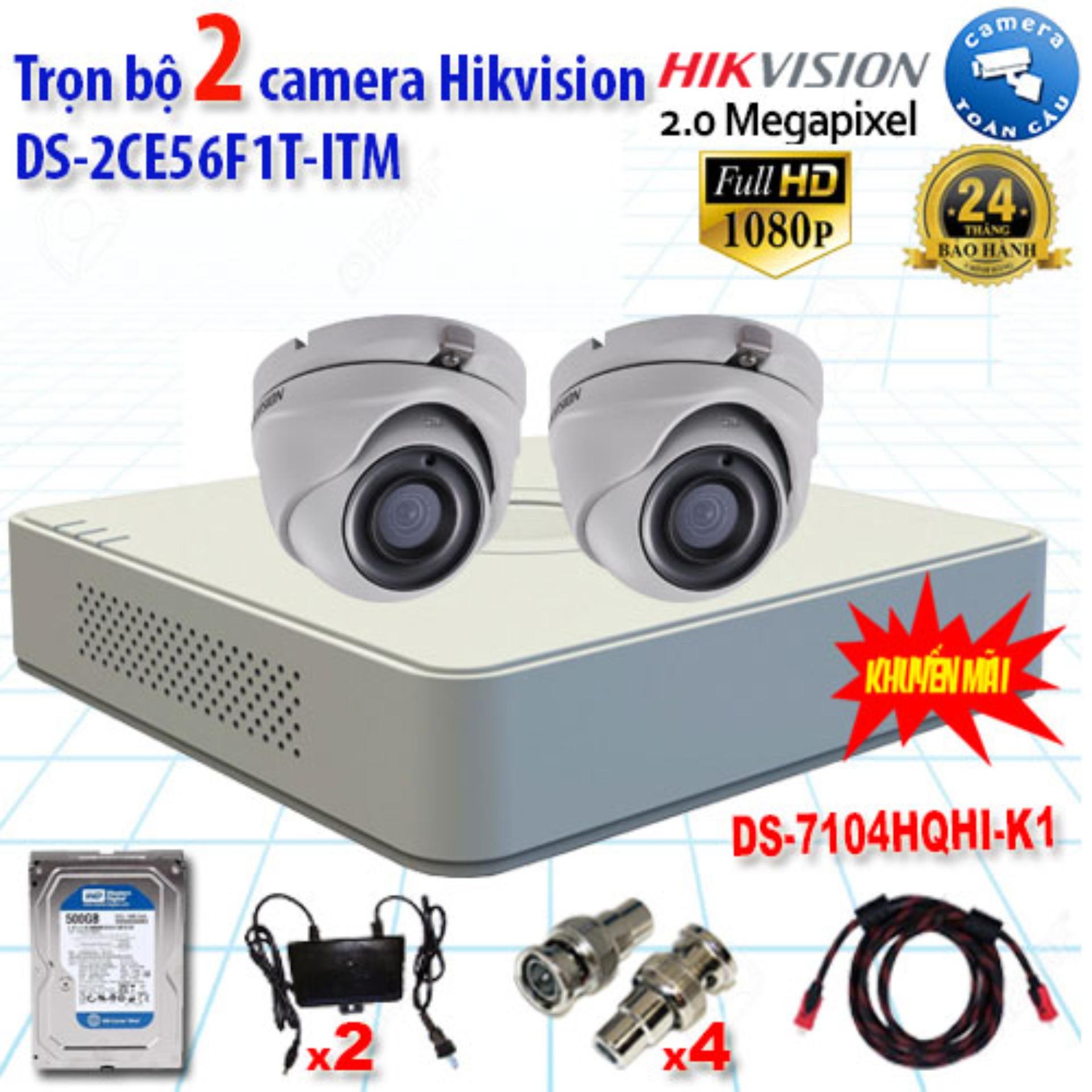 Bộ camera Hikvision DS-2CE56F1T-ITM+DS-7104HQHI-K1