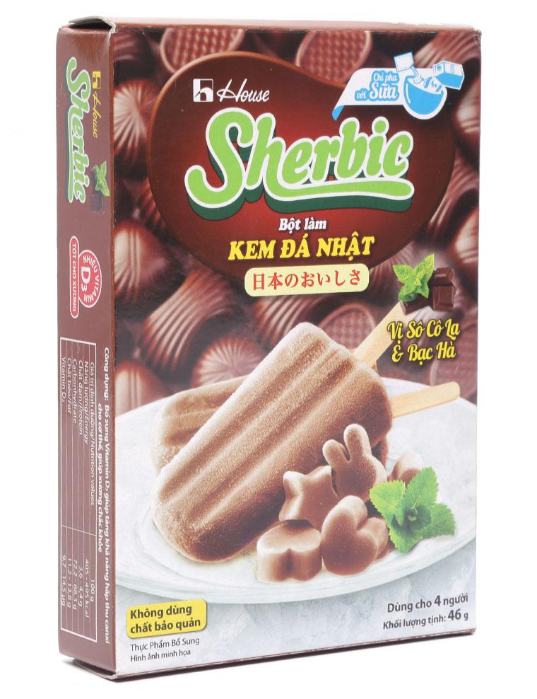 Bột Kem Đá Sherbic Socola Bạc Hà