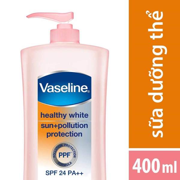 Sữa Dưỡng Thể Trắng Da Chống Nắng Và Ô Nhiễm Môi Trường Vaseline Spf 24 Pa ++ 400Ml