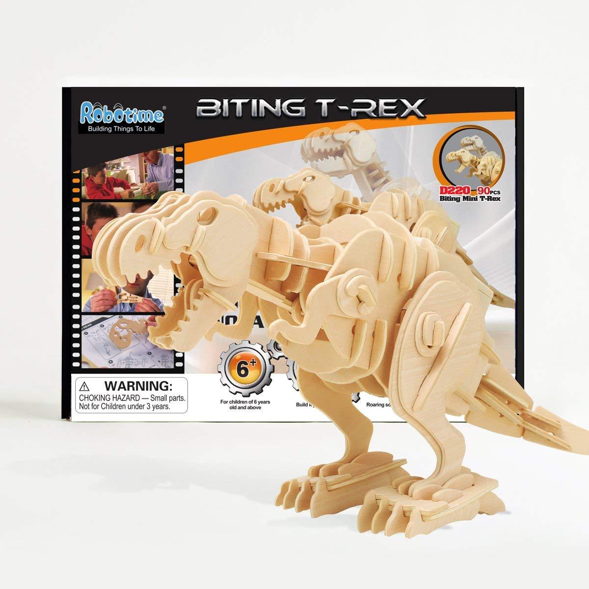 Mô hình gỗ lắp ráp 3D Robotic T-Rex Robotime D220