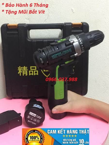 Máy Khoan Pin 12v Hitachi- 2 Pin