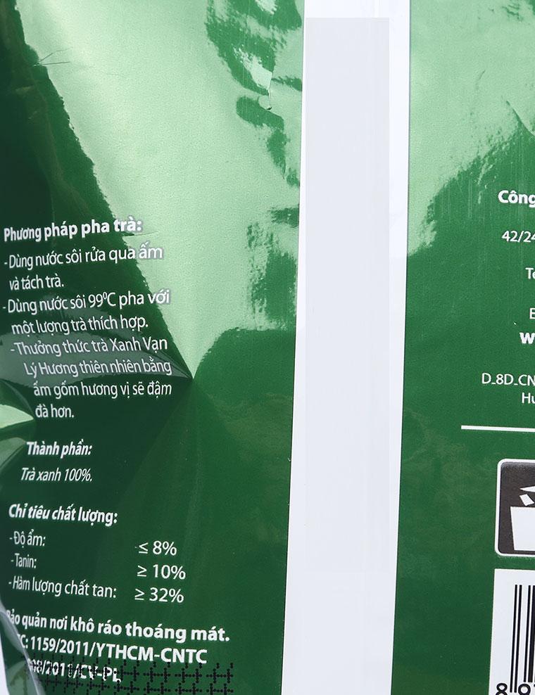 Trà xanh vạn lý hương phúc long gói 80g