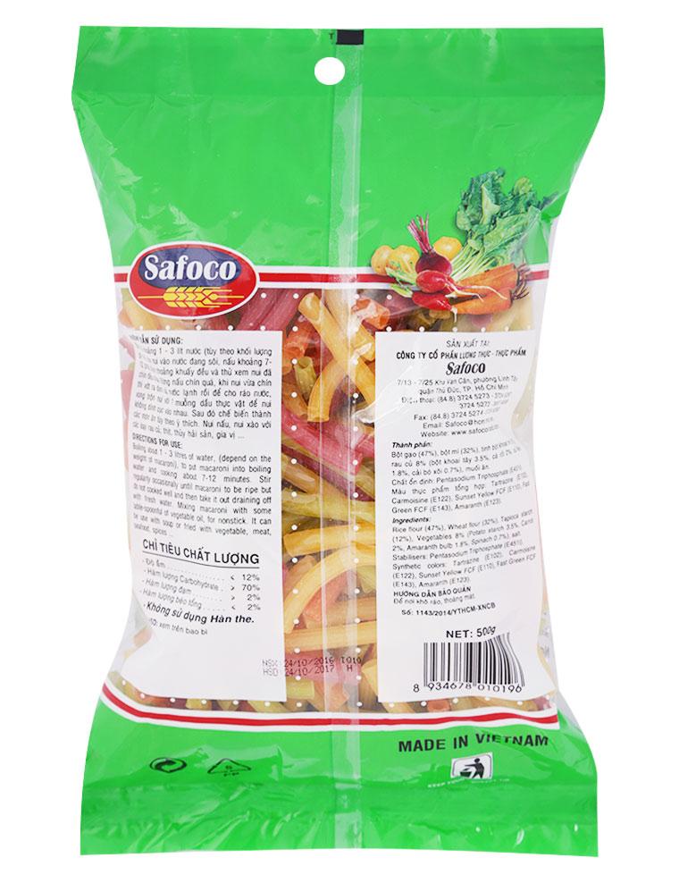 Nui Rau Củ Safoco ống lớn 500g