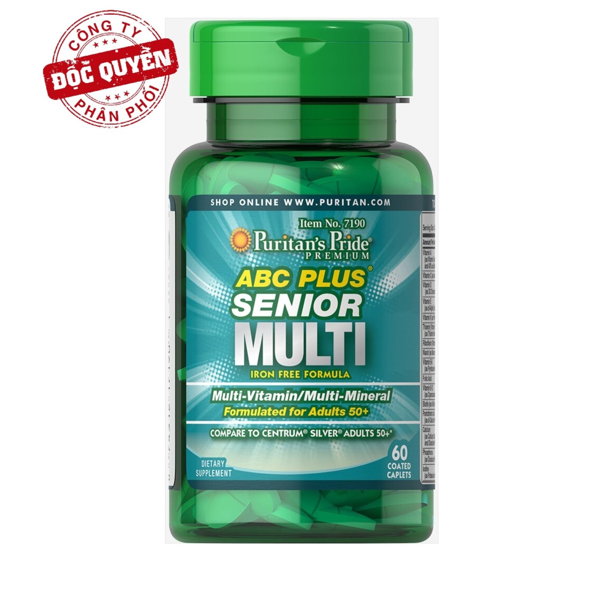 Viên uống cho người cao tuổi Puritan's Pride ABC Plus Senior Multi-Vitamin 60 viên