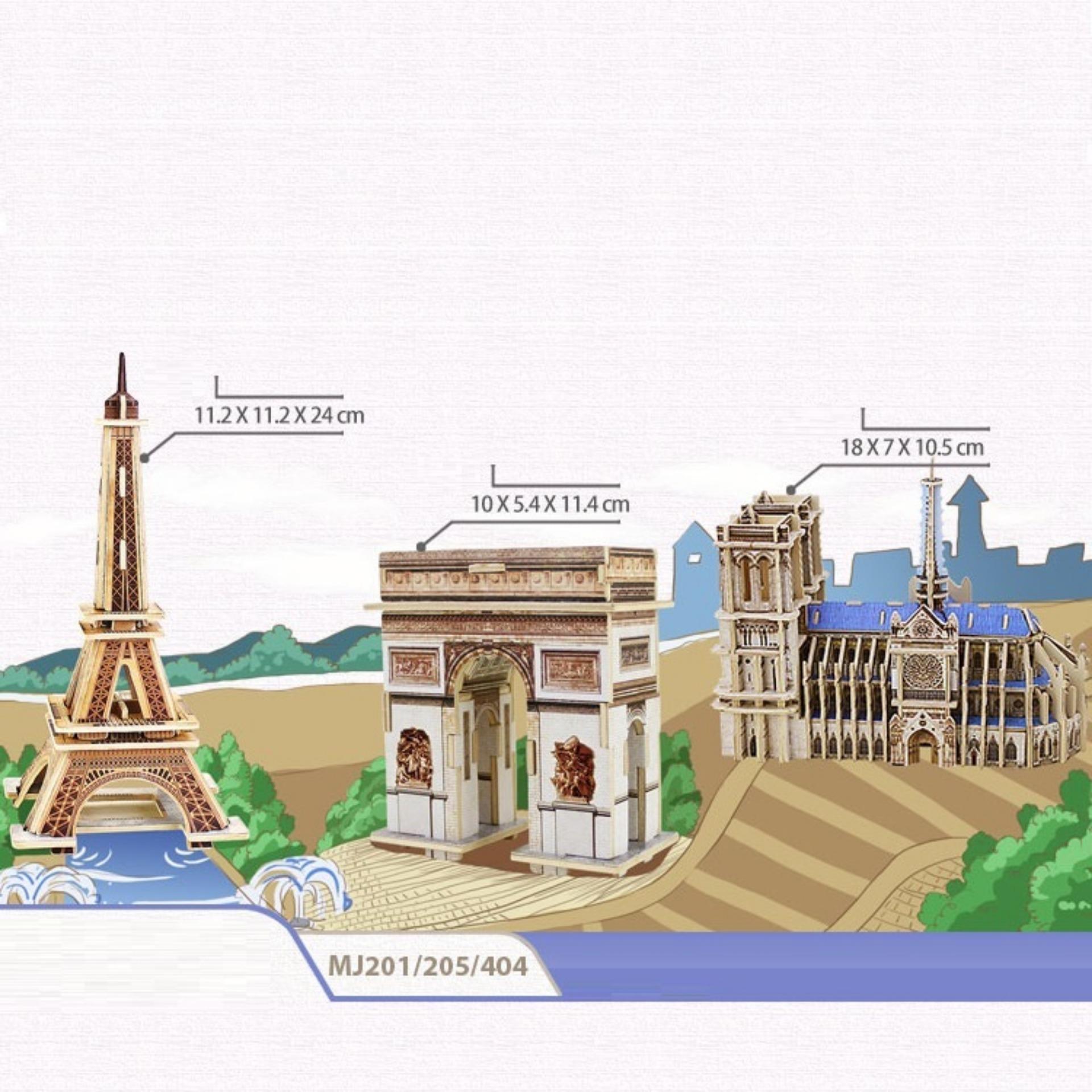 Đồ chơi lắp ráp gỗ 3D Robotime MJ201 - Mô hình Tháp Eiffel