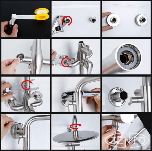 BỘ CÂY SEN NÓNG LẠNH ZENTO SUS8103
