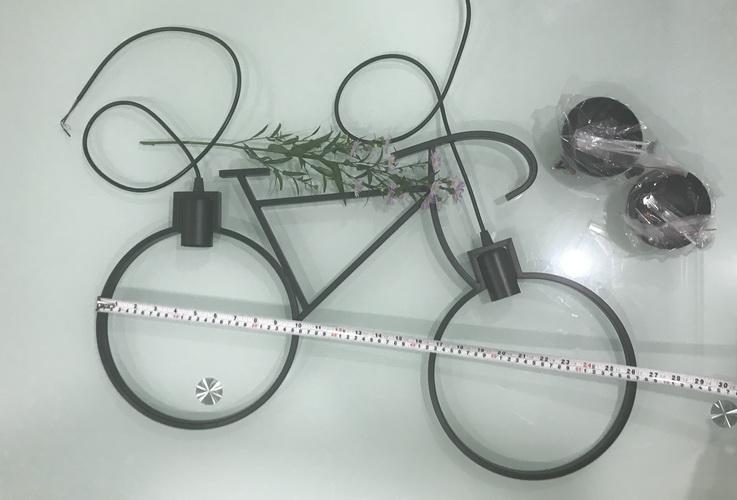 Đèn thả trang trí hình xe đạp CT-9259 Màu Đen