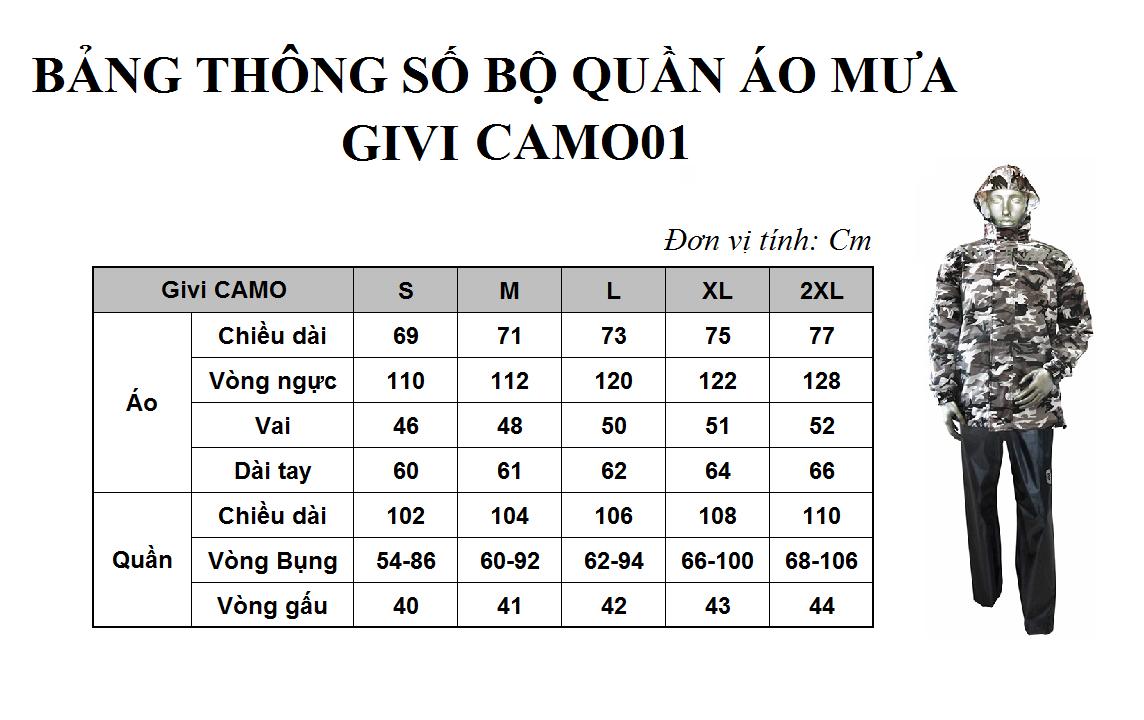 Áo Mưa Bộ GIVI CAM01