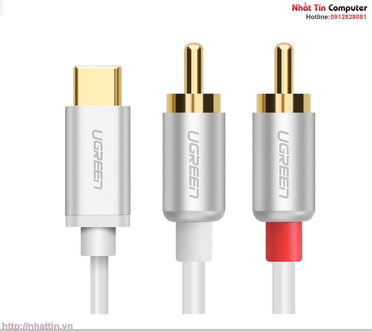 Cáp chuyển đổi USB Type C to RCA dài 1m Ugreen 30734