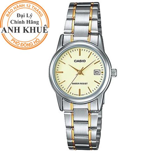 Đồng hồ nữ dây thép không gỉ Casio LTP-V002SG-9AUDF