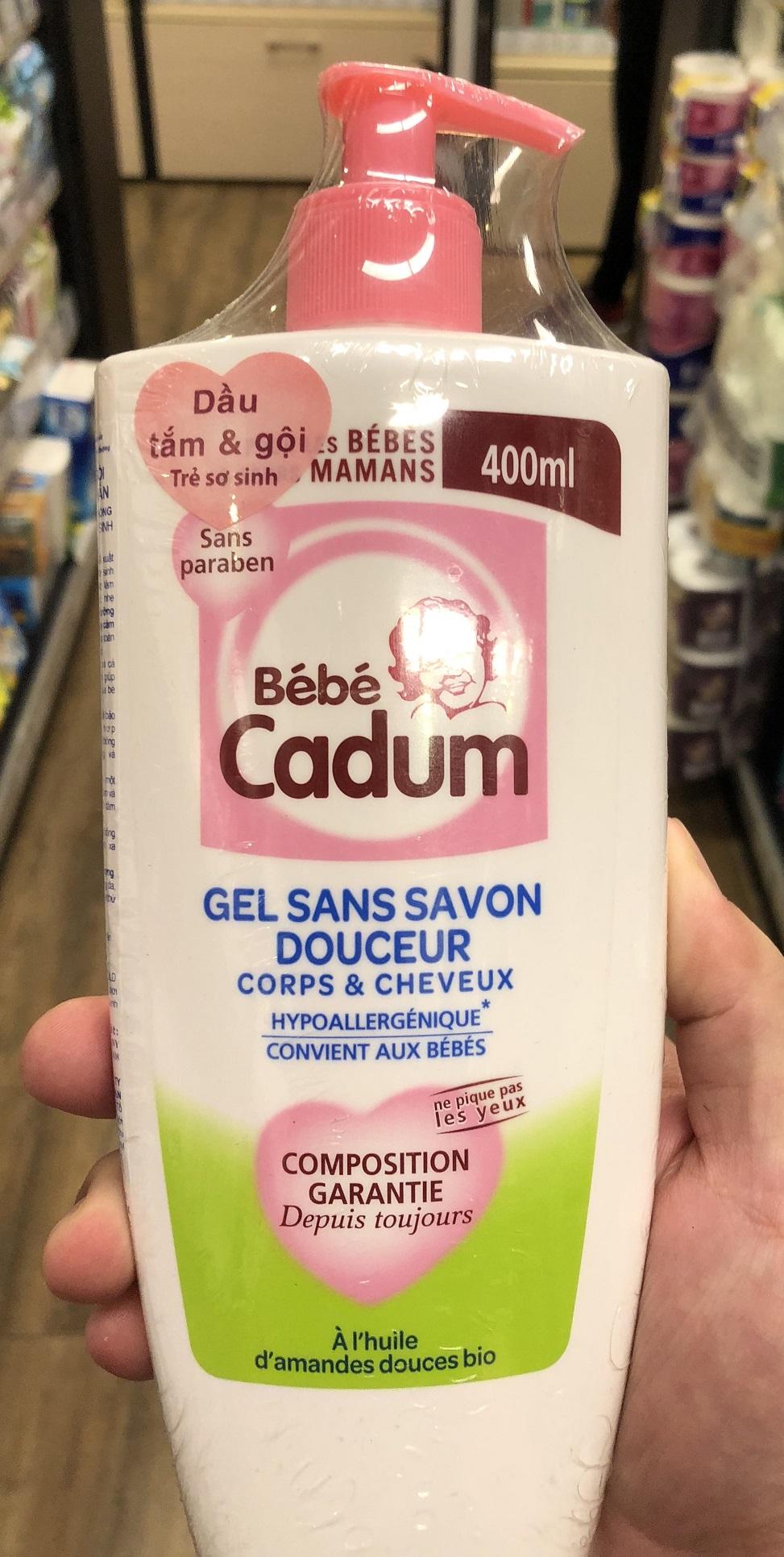Sữa tắm gội sơ sinh Cadum 400ml