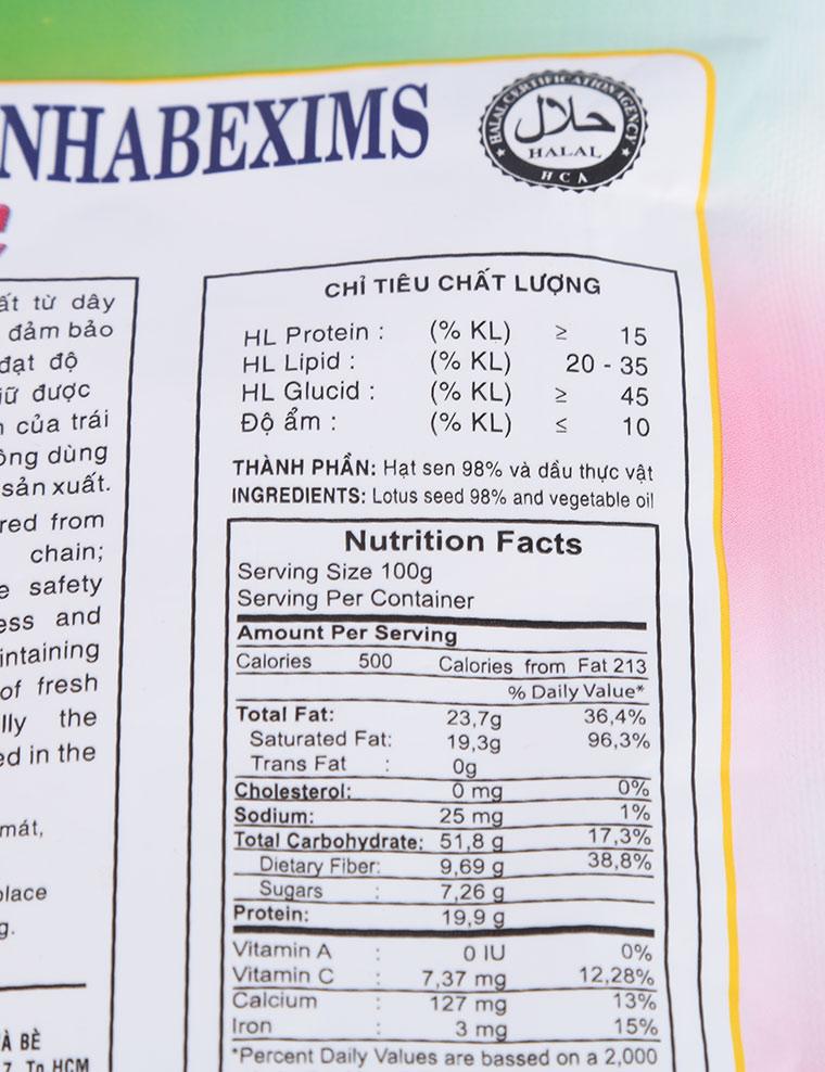 Hạt Sen Sấy Nhabexims 50G