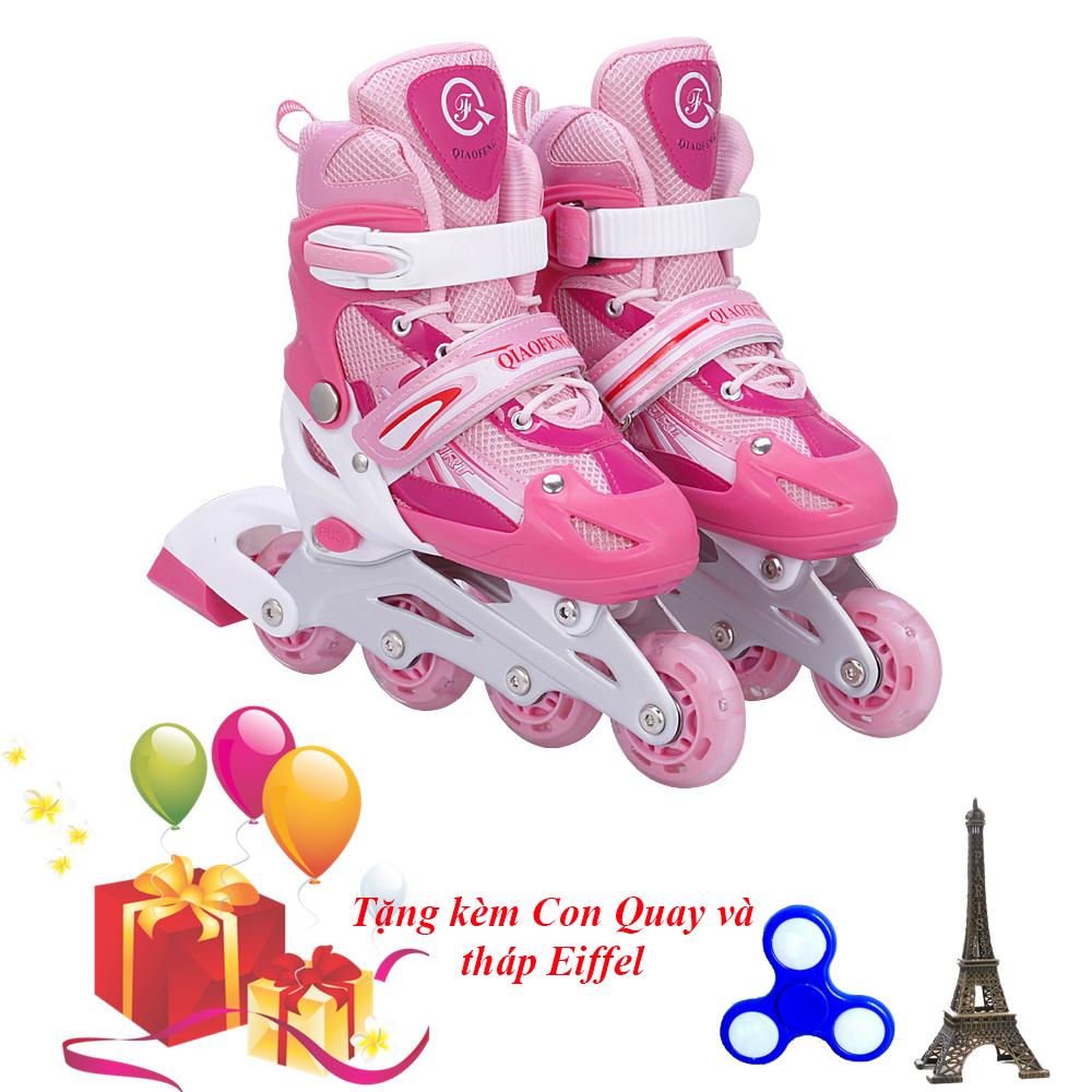 Giày Trượt Patin Gắn Đinh Phát Sáng Bánh SIZE M - VIVA SPORT ( TẶNG CON QUAY SPINNER & THÁP EIFFEL CAO CẤP )