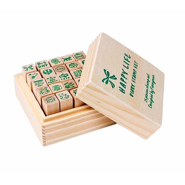Hộp con dấu Happy Life - 25pcs