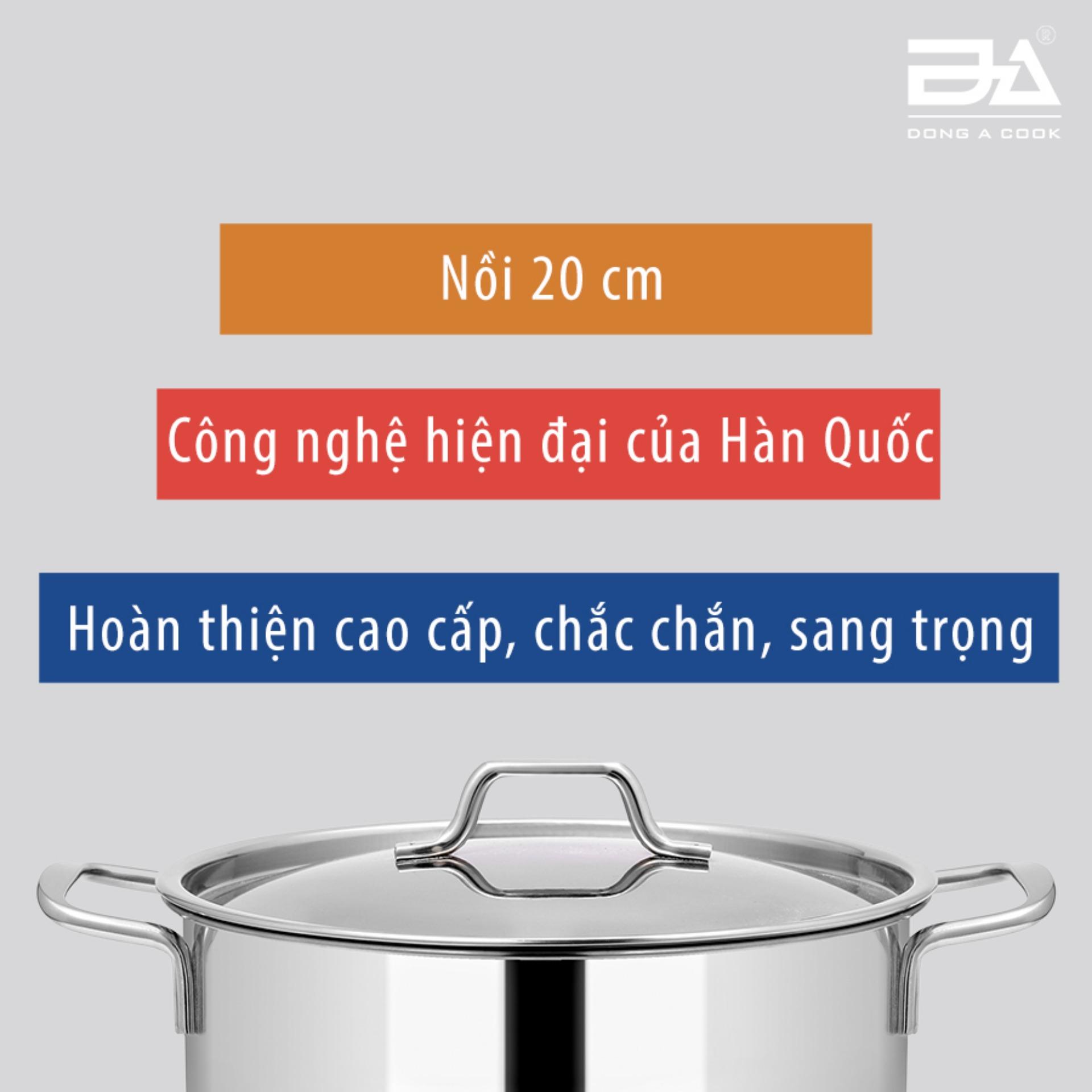 Nồi inox đáy từ 20 cm Dong A Cook