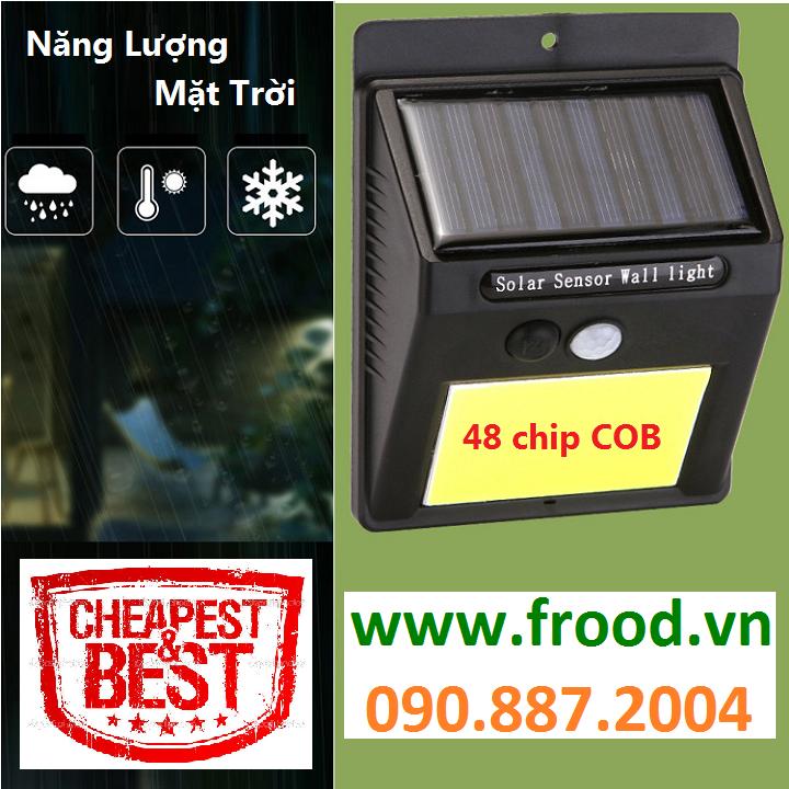 Bóng đèn LED năng lượng mặt trời - Tự động - 48 chip LED COB