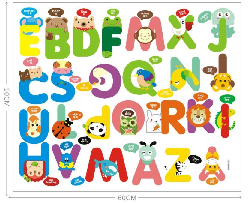 Decal bảng chữ cái DLX912C