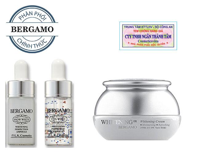 Tinh Chất Dưỡng Trắng Da Bergamo Snow White & Vita White Perfection Ampoule