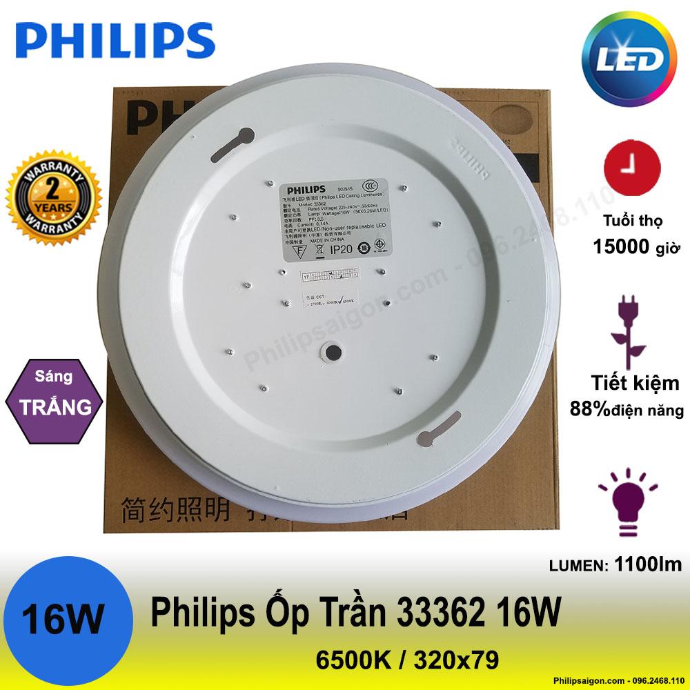 ĐÈN LED ỐP TRẦN PHILIPS 33362