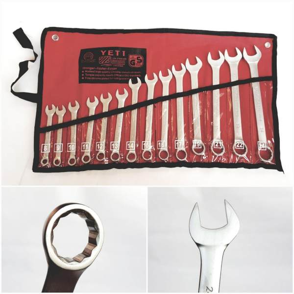 Bộ vặn óc vít cằm tay - Bộ cà lê sửa xe máy gồm 14 cây 8-24mm