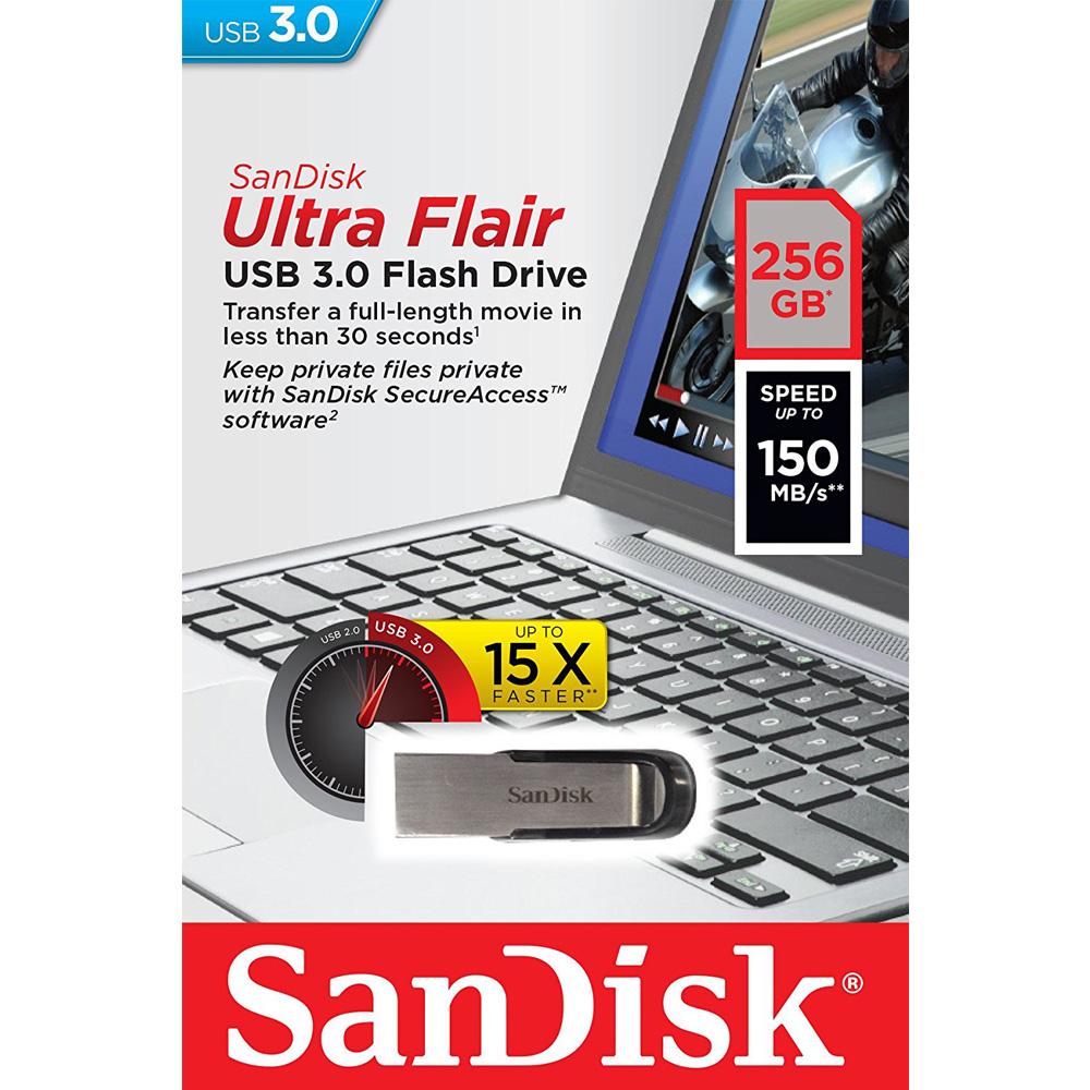 USB 3.0 SanDisk 256GB Ultra Flair CZ73