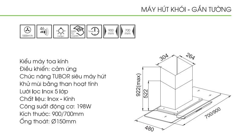 Máy hút mùi Faster FS-70EFN