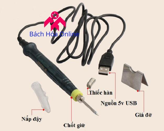 Mỏ hàn nhiệt mini nguồn USB 5VDC