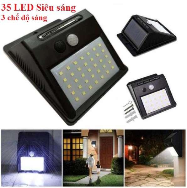 Đèn năng lượng mặt trời cảm biến hồng ngoại Solar 35 LED siêu sáng 3 chế độ (Mẫu mới 2018)