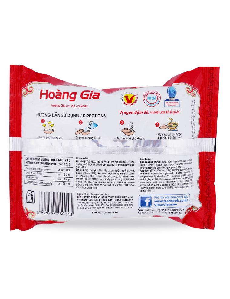Phở thịt gà Hoàng Gia Vifon gói 120g