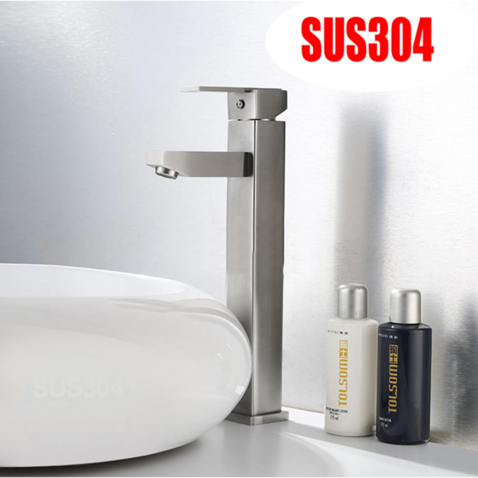 VÒI CHẬU LAVABO NÓNG LẠNH DƯƠNG BÀN INOX 5014