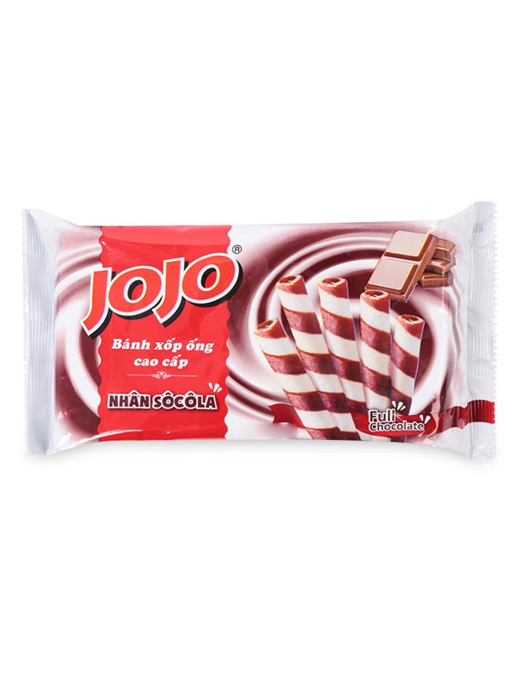 Bánh xốp ống nhân socola Jojo gói 125g