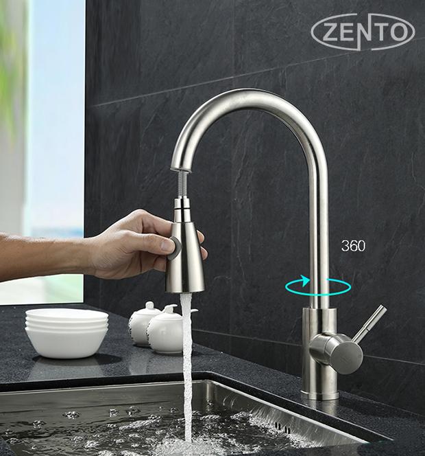 VÒI RỬA BÁT NÓNG LẠNH ZENTO SUS5578